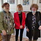 Члены жюри на открытии выставки- Кувайкина С.М.,Ушакова В.А., Боровская Е. А.