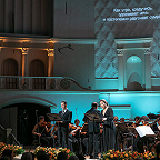 Сергей Годин, Диляра Идрисова, Александр Рудин и музыканты Musica Viva. Фото предоставлено Московской филармонией