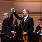 Александр Рудин, Никита Борисоглебский и музыканты Musica Viva. Фото предоставлено Московской филармонией