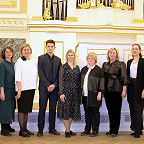  Директор ДШИ им. М.Л.Ростроповича Смирнова Е.А. и преподаватели на гала-концерте конкурса «Маэстро» в зале Государственной академической капеллы.