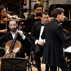 Борис Андрианов, Николя Краузе и музыканты МГАСО. Фото Евгения Евтюхова