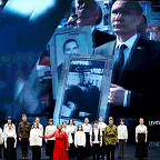 С.Серваль и учащиеся театрального отделения